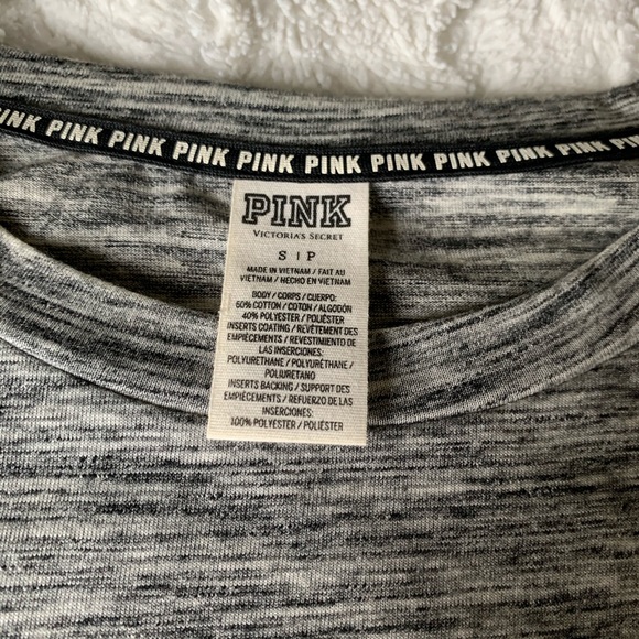 victoria’s secret pink gray leather top - Picture 3 of 6